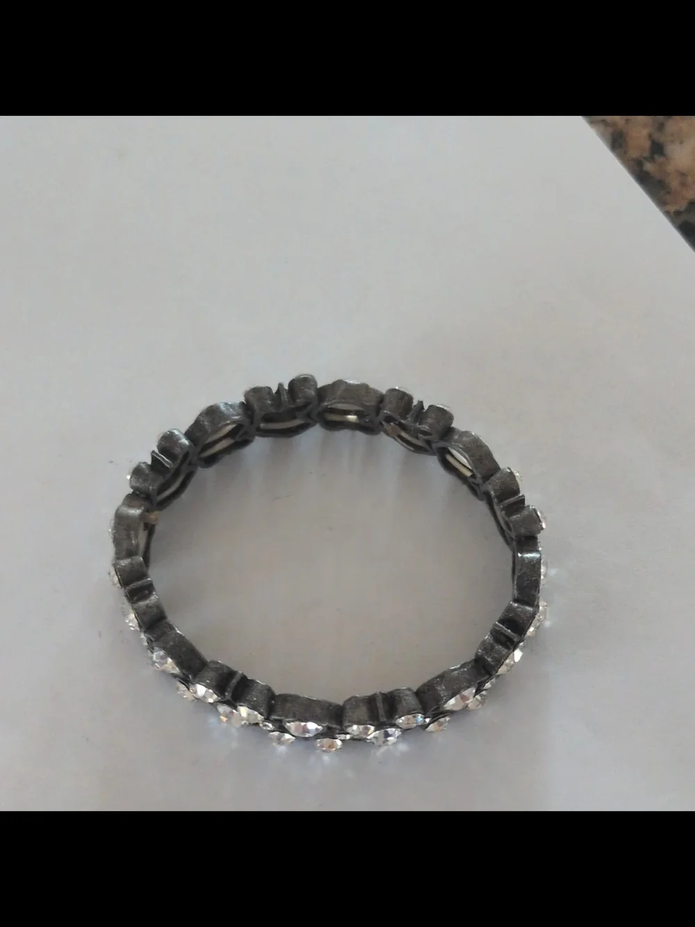 Crystal Cluster Statement Bracelet - Clear Rhinestone Accent